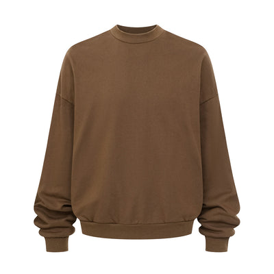 Brushed Fleece Soft Crewneck Pullover Sweatshirt