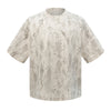 Gradient Jacquard Crack Distressed Statement Tee