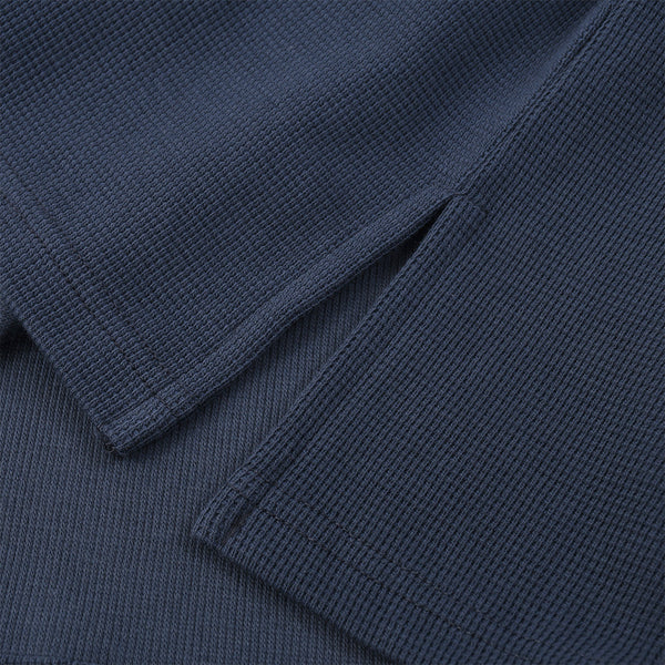 Heavyweight Waffle Split-Hem Texture T-Shirt