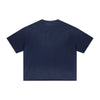 Boxy Raw Edge Washed Loose Short Sleeve Tee