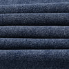 Crew Neck Washed Knit Denim Sweatshirt