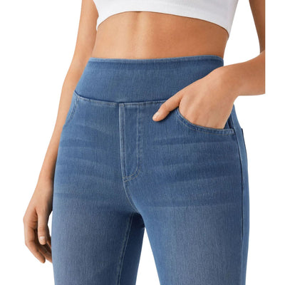 Vintage Washed High Waist Straight Leg Jeans