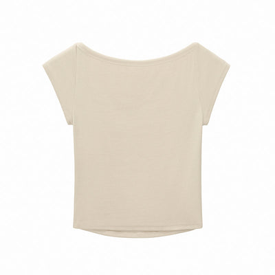 Solid Slim Fit Cropped Hot Girl Tee
