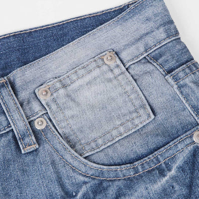 Light Wash Gradient Wide-Leg Jeans