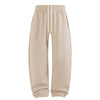 Elastic Drawstring Waist Fleece Jogger Pants