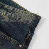 Straight Leg Distressed Denim Jeans