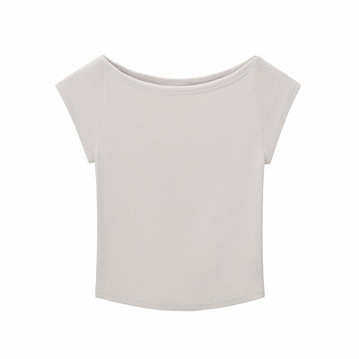 Solid Slim Fit Cropped Hot Girl Tee