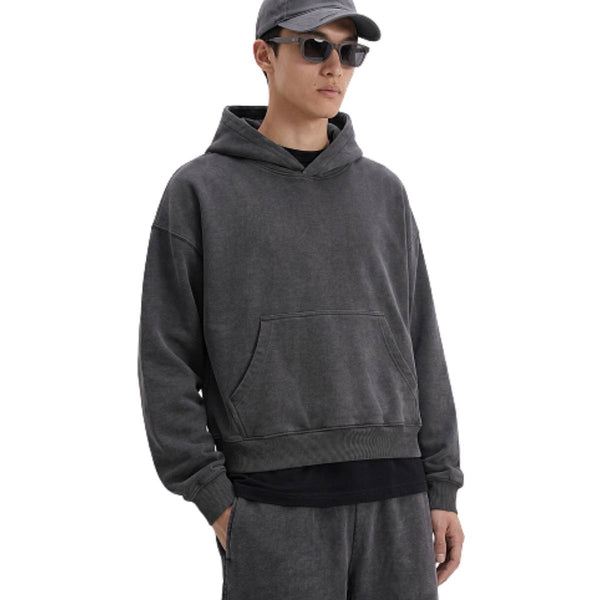 Vintage Acid Washed Thick Hooded Sweatshirt