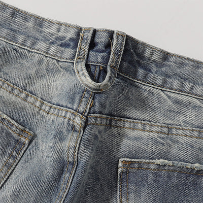 Vintage Wide Leg Distressed Relaxed Jeans