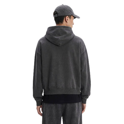 Vintage Acid Washed Thick Hooded Sweatshirt