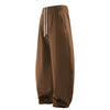 Elastic Drawstring Waist Fleece Jogger Pants