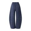 Vintage Washed Curved Panel Wide Drawstring Pants