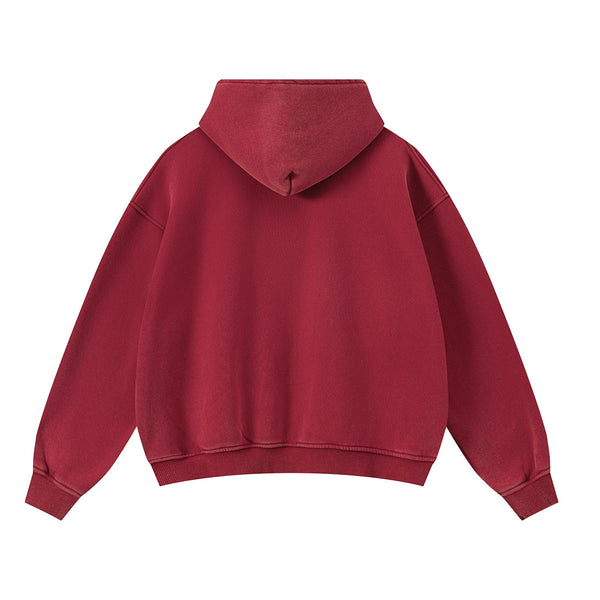 Soft Cotton Fleece Front Pocket Pullover Hoodie