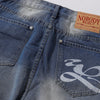Distressed Ripped Panel Stitching Streetwear Denim Shorts