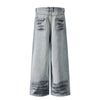 Spray-Painted Patchwork Distressed Baggy Jeans