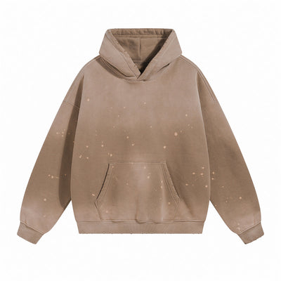 Destroyed Oversized Acid Wash Bleach Splatter Hoodie