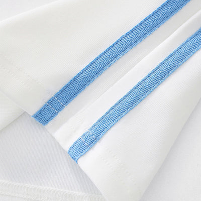Contrast V-Neck Slim Fit Cropped Y2K Tee