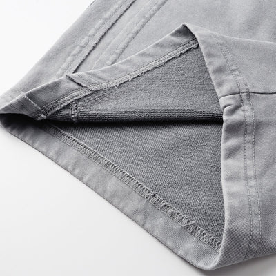 Distressed Patchwork Raw Edge Shorts
