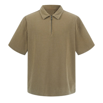 Zippered Polo Soft Cotton Everyday Casual Stylish Tee