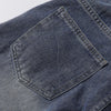 Plaid Patch Back Pocket Denim Shorts