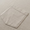 Washed Raw-Edge Pocket Clean Fit Crew Neck Tee