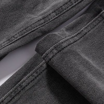 Faded Grey Distressed Wide Leg Vintage Jeans