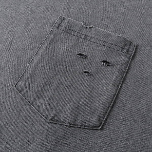 Utility Pocket Distressed Washed Oversized Street Tee