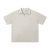 Retro Boxy Wool Blend Seagull Collar Polo Shirt