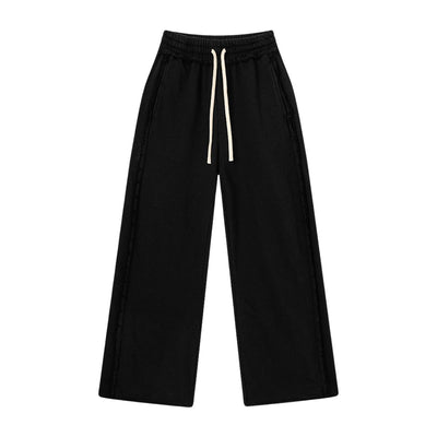 Relaxed Raw Hem Puddle Pants