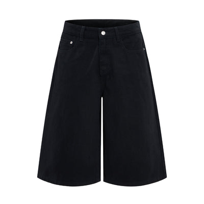Retro Washed Baggy Straight-Leg Bermuda Shorts