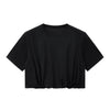 Double-Layer Bubble-Hem Cropped Streetwear Tee