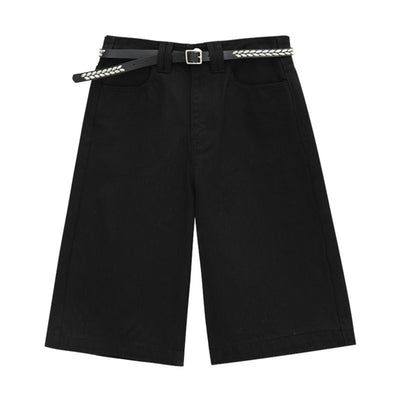 Women's Solid Color Bermuda Denim Shorts
