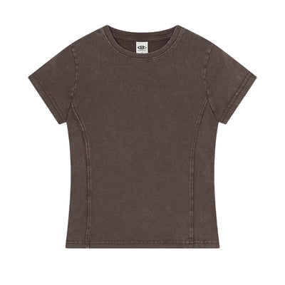 Snow Washed Peruvian Cotton Slim Fit Y2K Tee