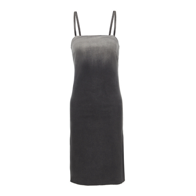 Ombre Denim Spaghetti Strap Midi Dress