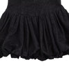 Black Sleeveless High-Neck Ruffled Mini Dress