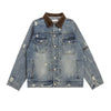 Street Distressed Patchwork Vintage Denim Jacket