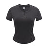 Women’s Retro Wash Fitted Stand Collar Tee