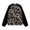 Raglan-Sleeve Camo Waffle Knit Long-Sleeve T-Shirt