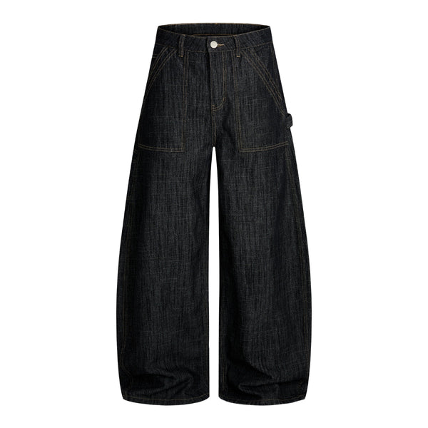 Vintage Slub Carpenter Baggy Denim Pants