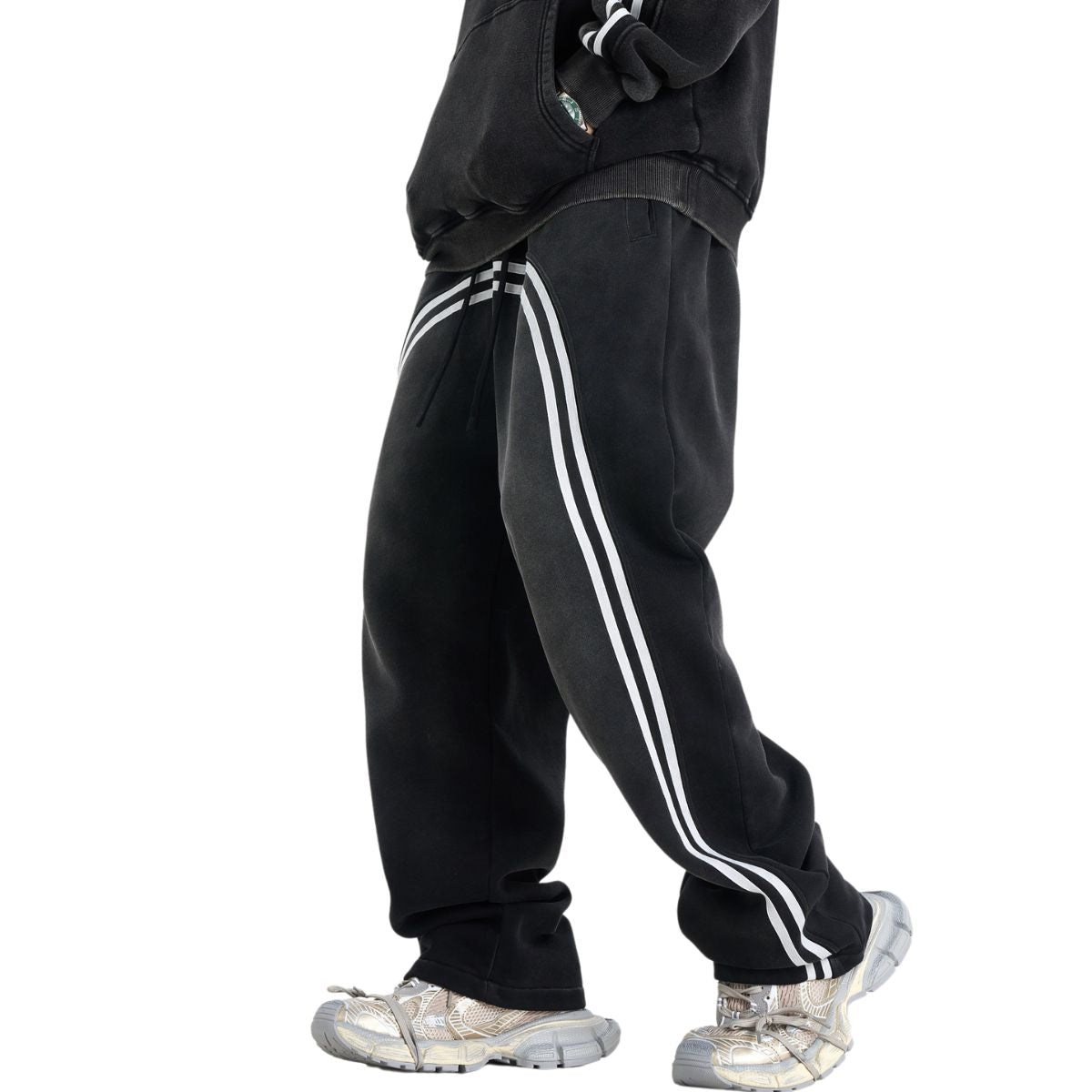 Arc Stripe Thick Baggy Sweatpants