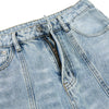 Draped Wide-Leg Relaxed Baggy Jeans