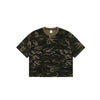 Vintage Camo Burnout Graphic Oversized Cotton Tee