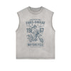 Paris Dakkar Rally Motorcycle Sleeveless Faded Tee-INNBLAC
