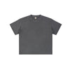 Wax Dyed Distressed Raw Hem Streetwear T Shirt