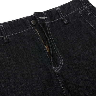 High-Waist A-Line Denim Cropped Shorts