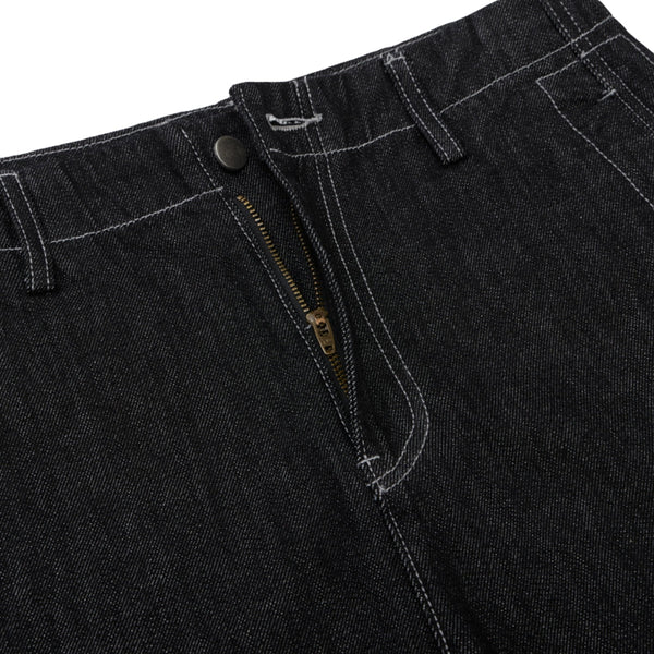 High-Waist A-Line Denim Cropped Shorts