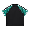 Breathable Mesh Contrast Retro Outdoor Activity Tee