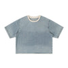 Washed Cotton Oversized Crew Neck Tee