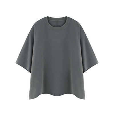 Washed Boxy Cropped Raglan Tee
