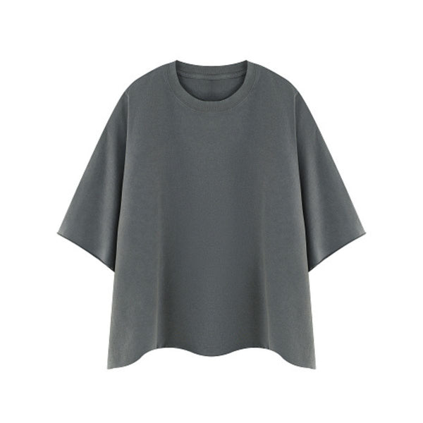 Washed Boxy Cropped Raglan Tee